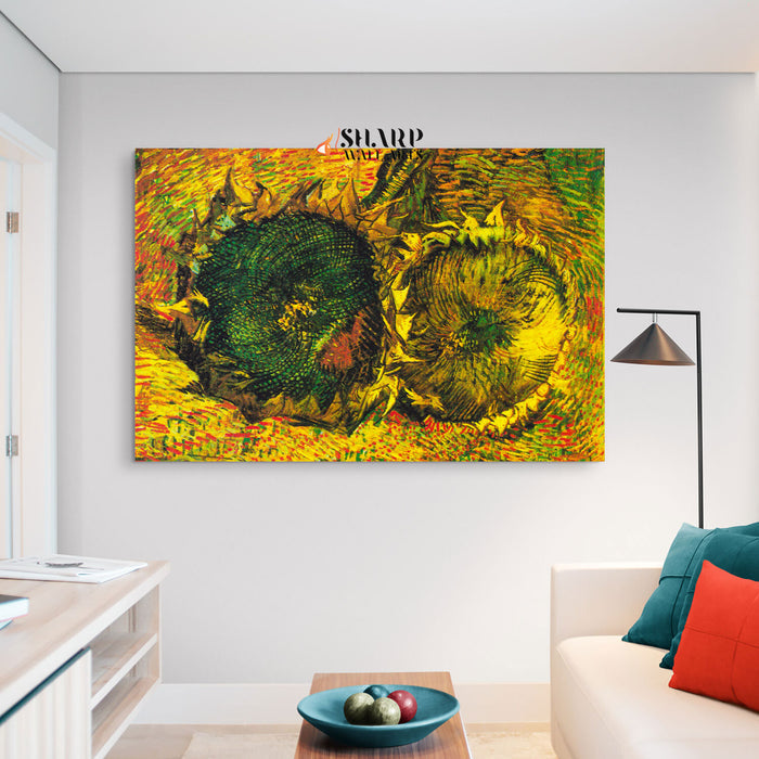 Vincent Van Gogh Two Sunflowers Canvas Wall Art