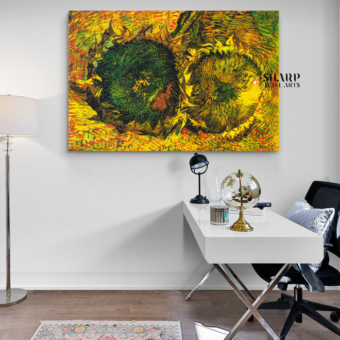 Vincent Van Gogh Two Sunflowers Canvas Wall Art