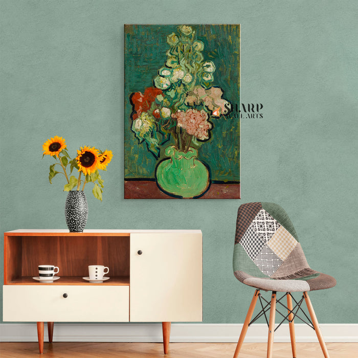 Vincent van Gogh Vase Of Flowers Canvas Wall Art