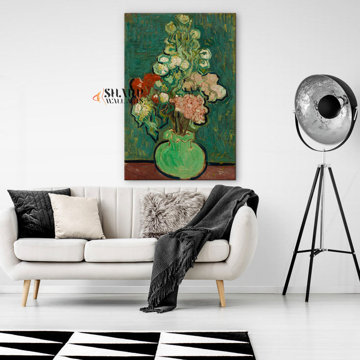 Vincent van Gogh Vase Of Flowers Canvas Wall Art