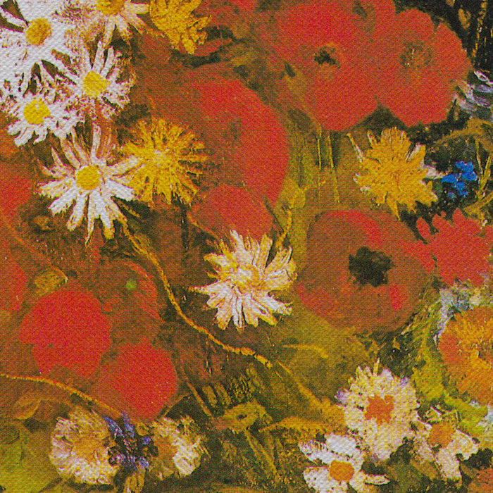 Vincent van Gogh Vase With Poppies, Cornflowers And Peonies Canvas Wall Art