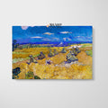 Vincent van Gogh Wheatfield With A Reaper Canvas Wall Art