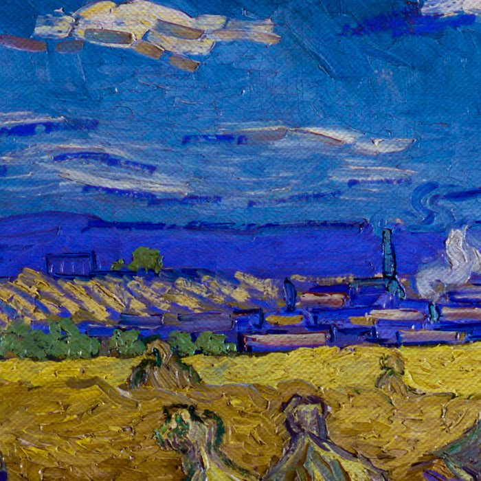 Vincent van Gogh Wheatfield With A Reaper Canvas Wall Art