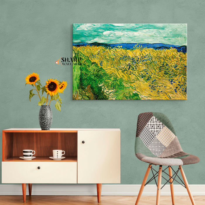 Vincent van Gogh Wheatfield With Cornflowers Canvas Wall Art