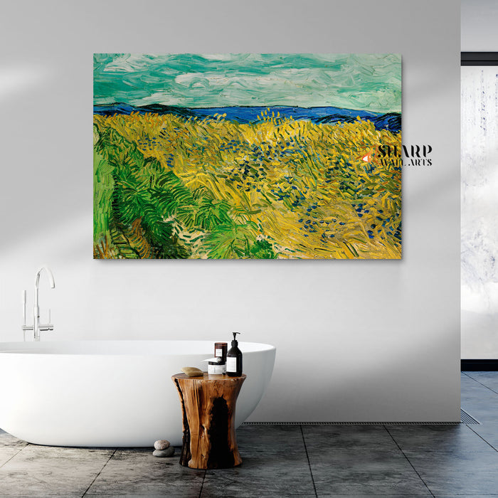 Vincent van Gogh Wheatfield With Cornflowers Canvas Wall Art