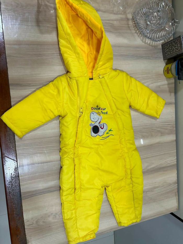 Bright, Warm & Cozy – The Perfect Yellow Winter Jumpsuit for Your Baby!